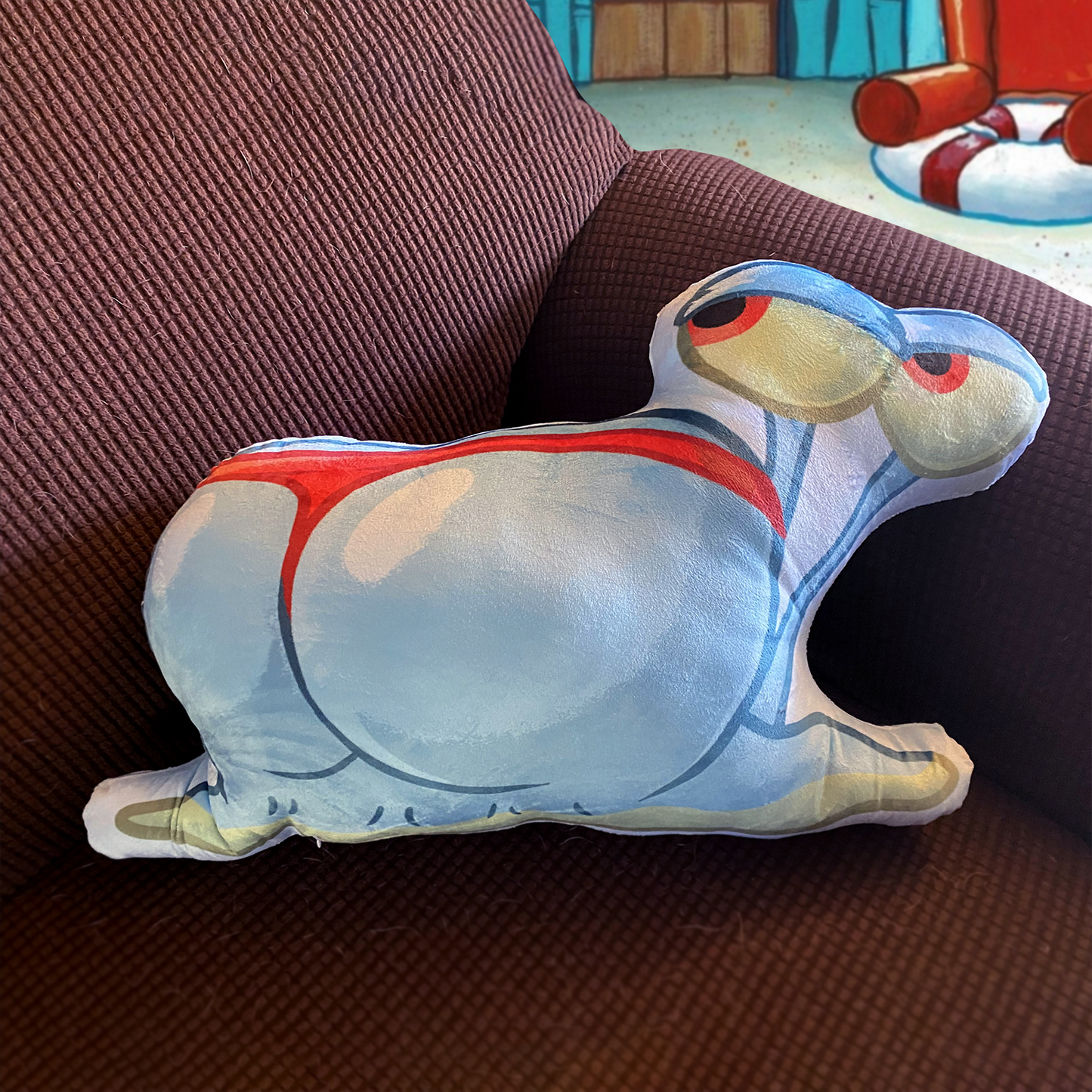 Thicc Snail plush throw pillow