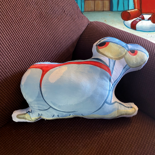 Thicc Snail plush throw pillow