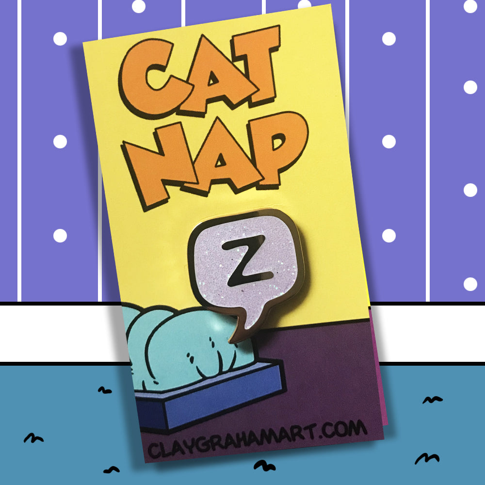Cat Nap 1" Enamel Pin