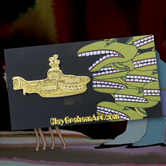 Happy Sub 1.75" Hard Enamel Pin