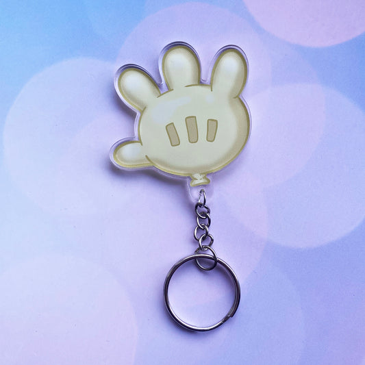 Glove Balloon acrylic charm keychain