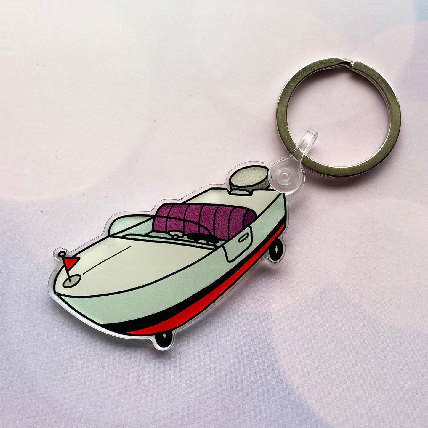 Boatmobile acrylic keychain