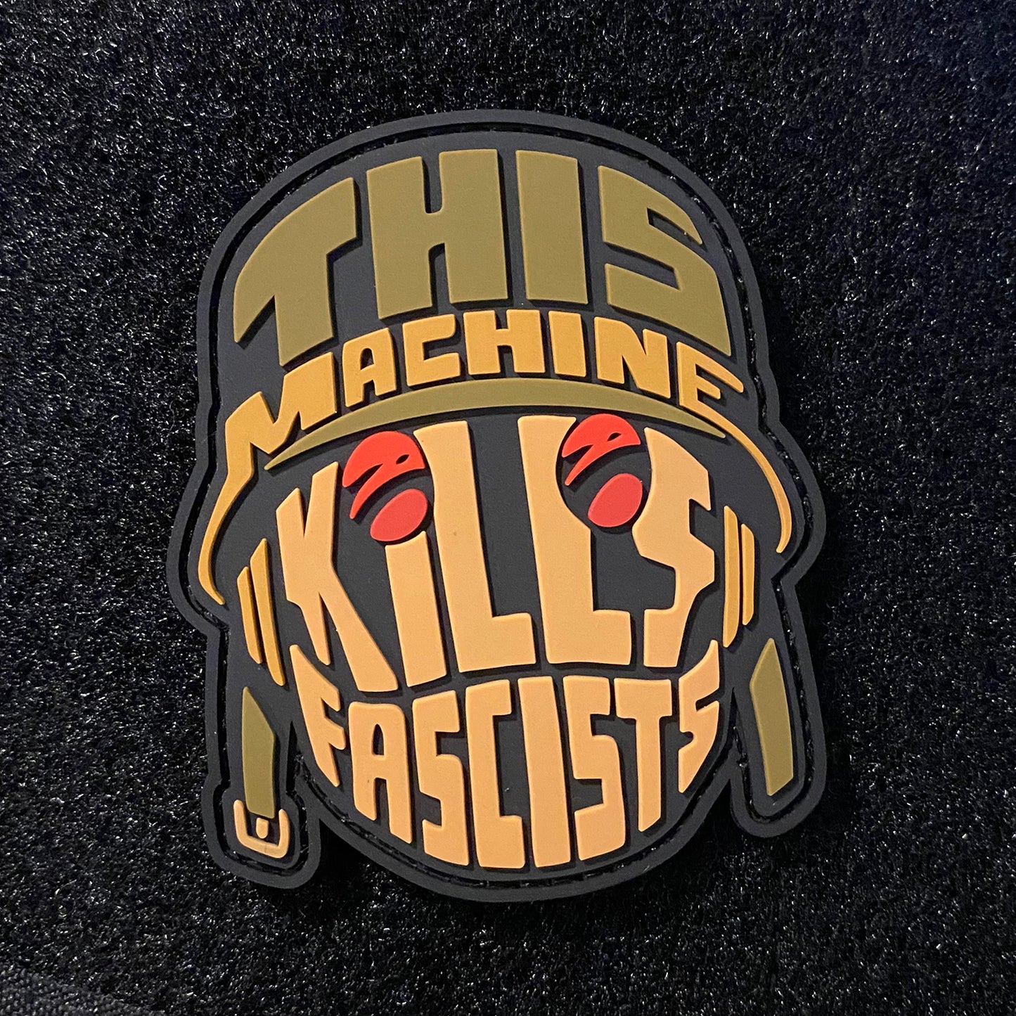 This Machine Kills Fascists PVC morale hook & loop patch