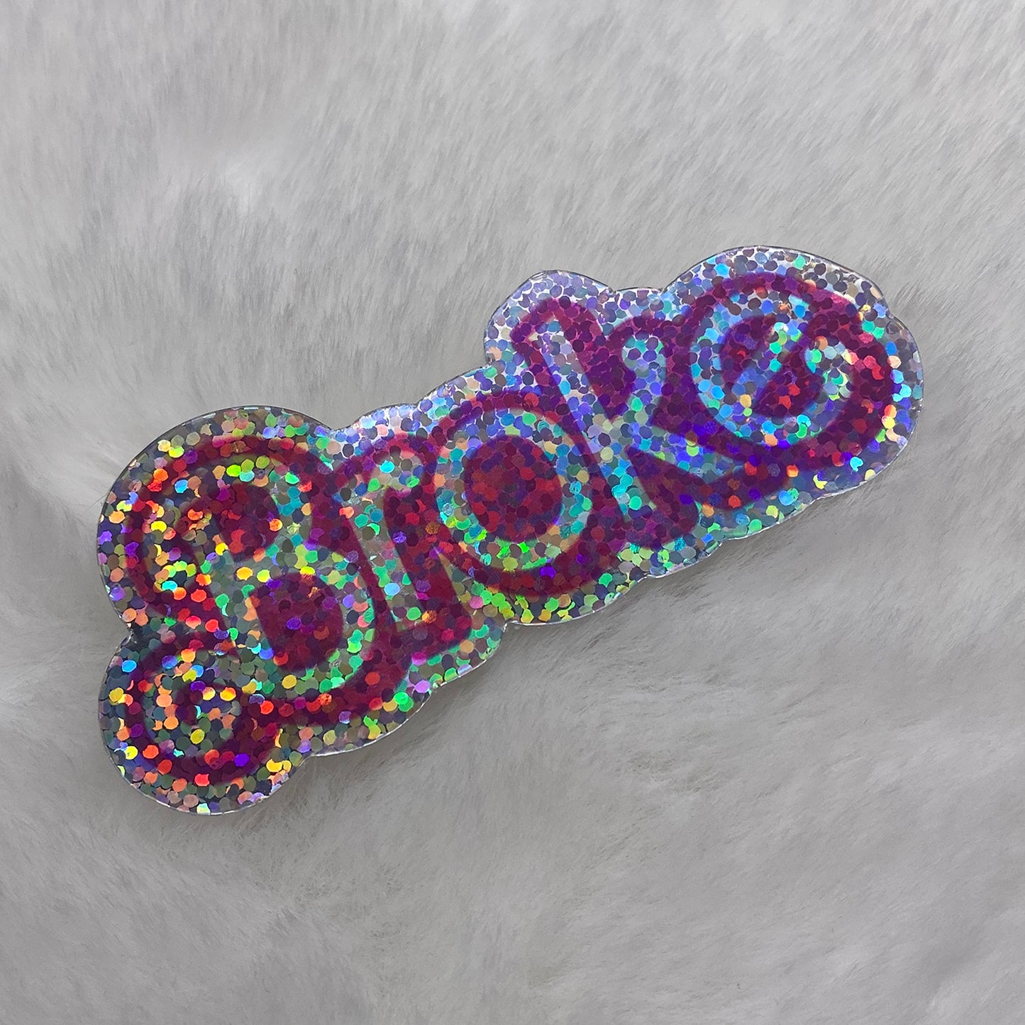 Broke Doll glitter vinyl sticker