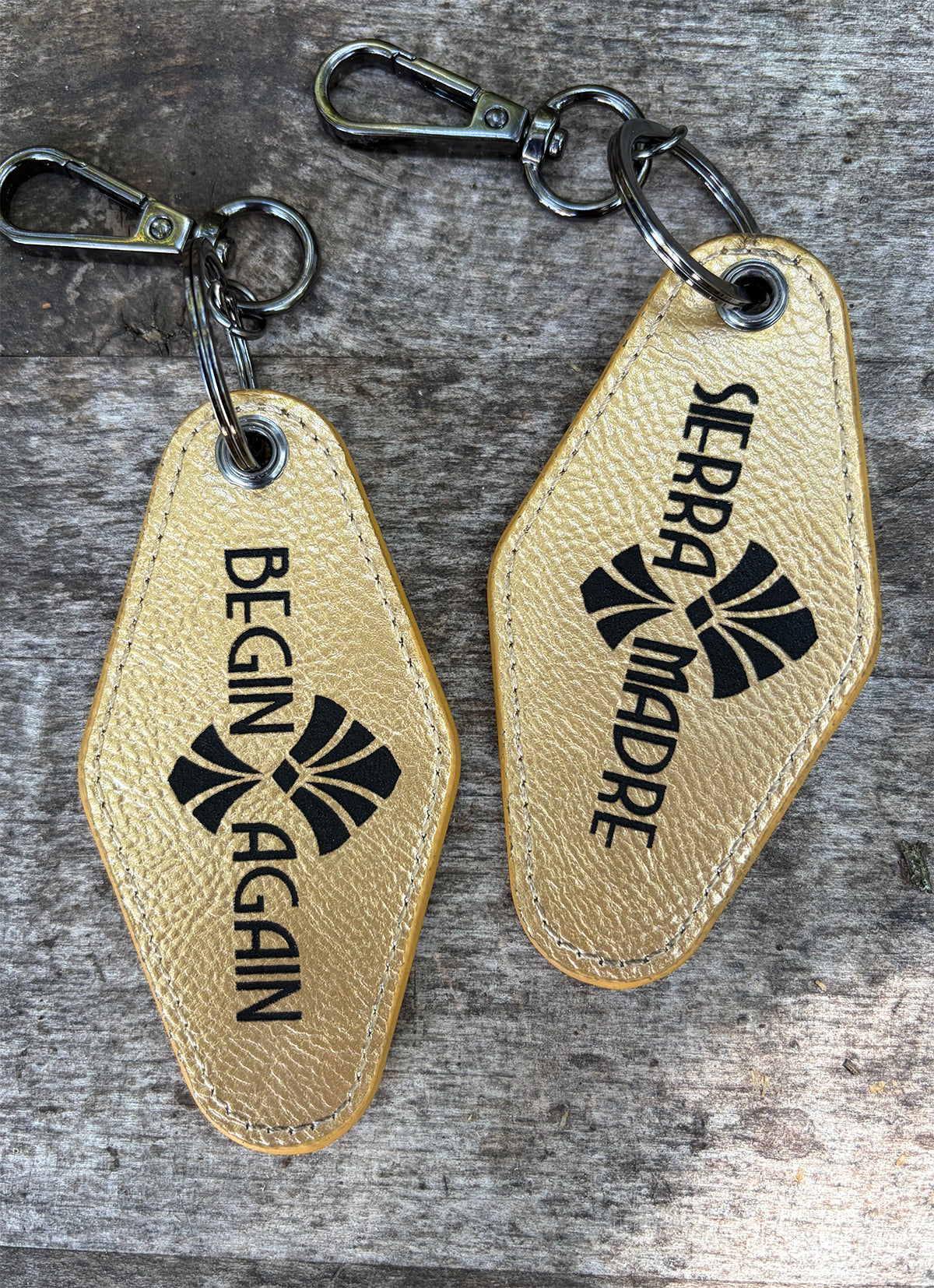 Wasteland Retreats faux leather keychain