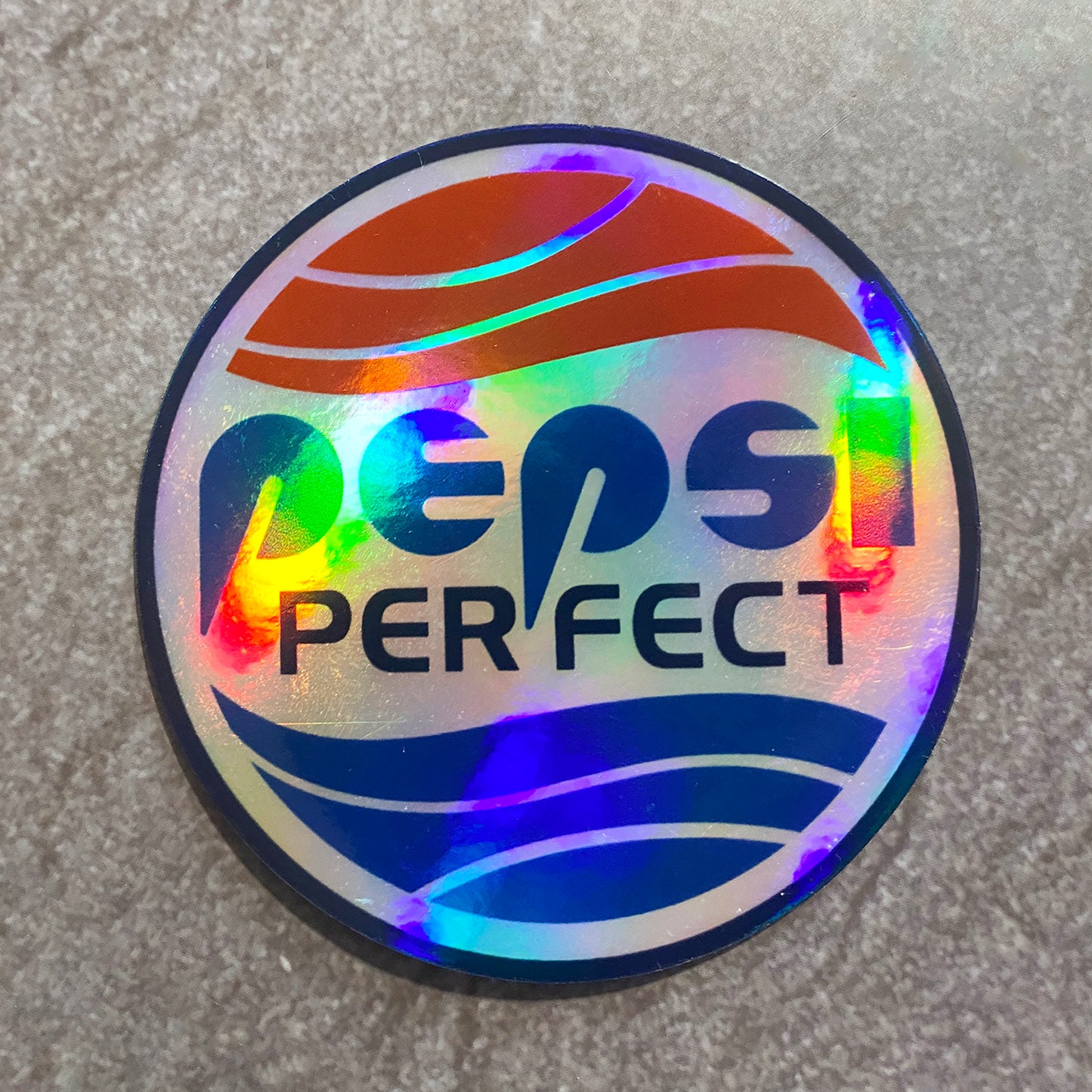 Future Perfect Cola holographic vinyl sticker