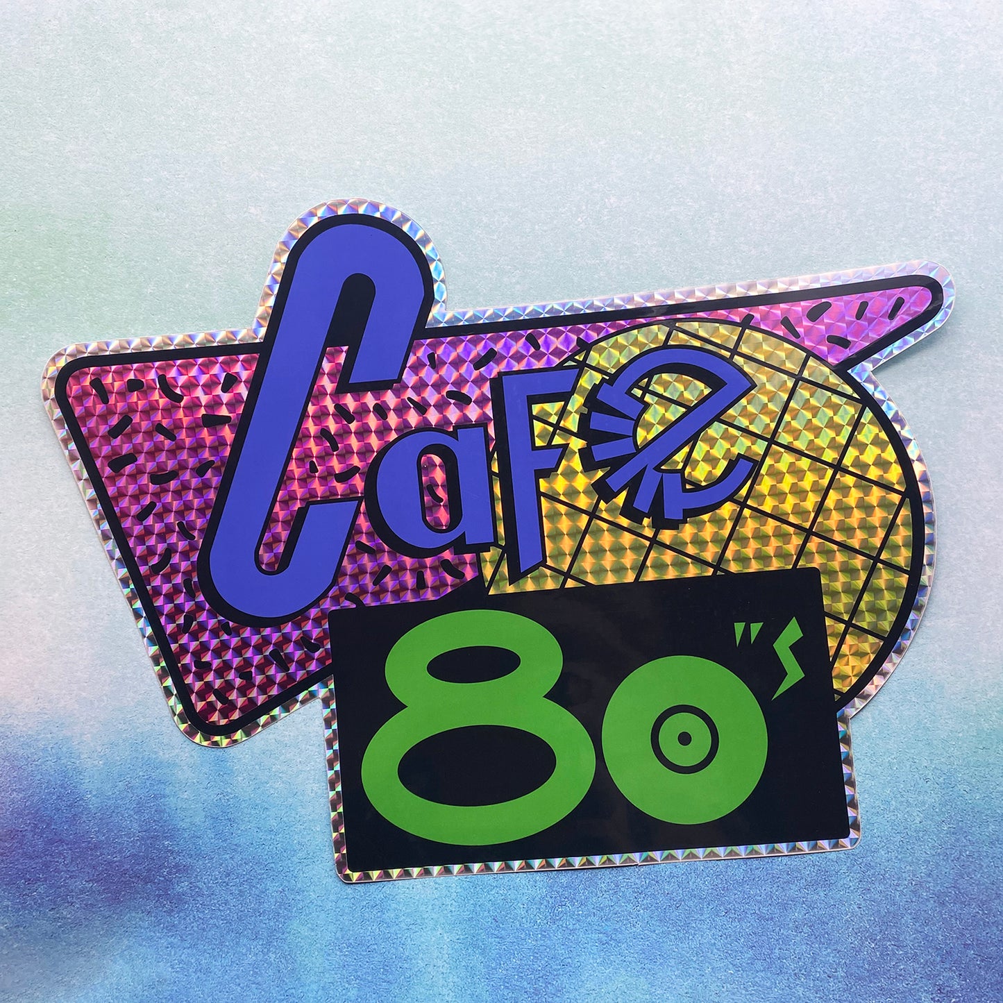 Cafe 80s "prism" OVERSIZE vinyl sticker