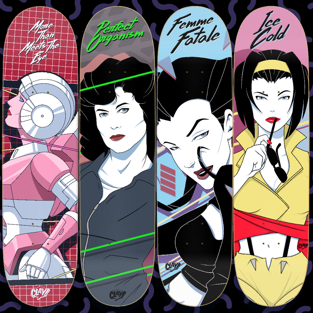 Ladies of Modern Art skate decks