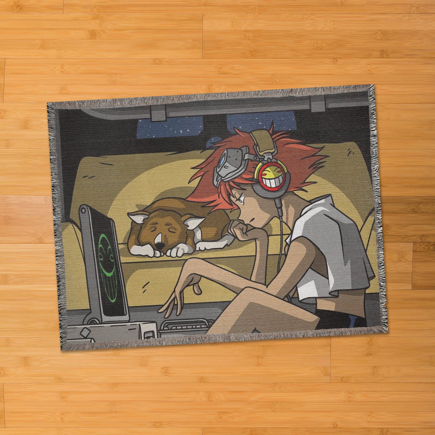 Radical Lo-Fi Girl 60" x 80" woven blanket