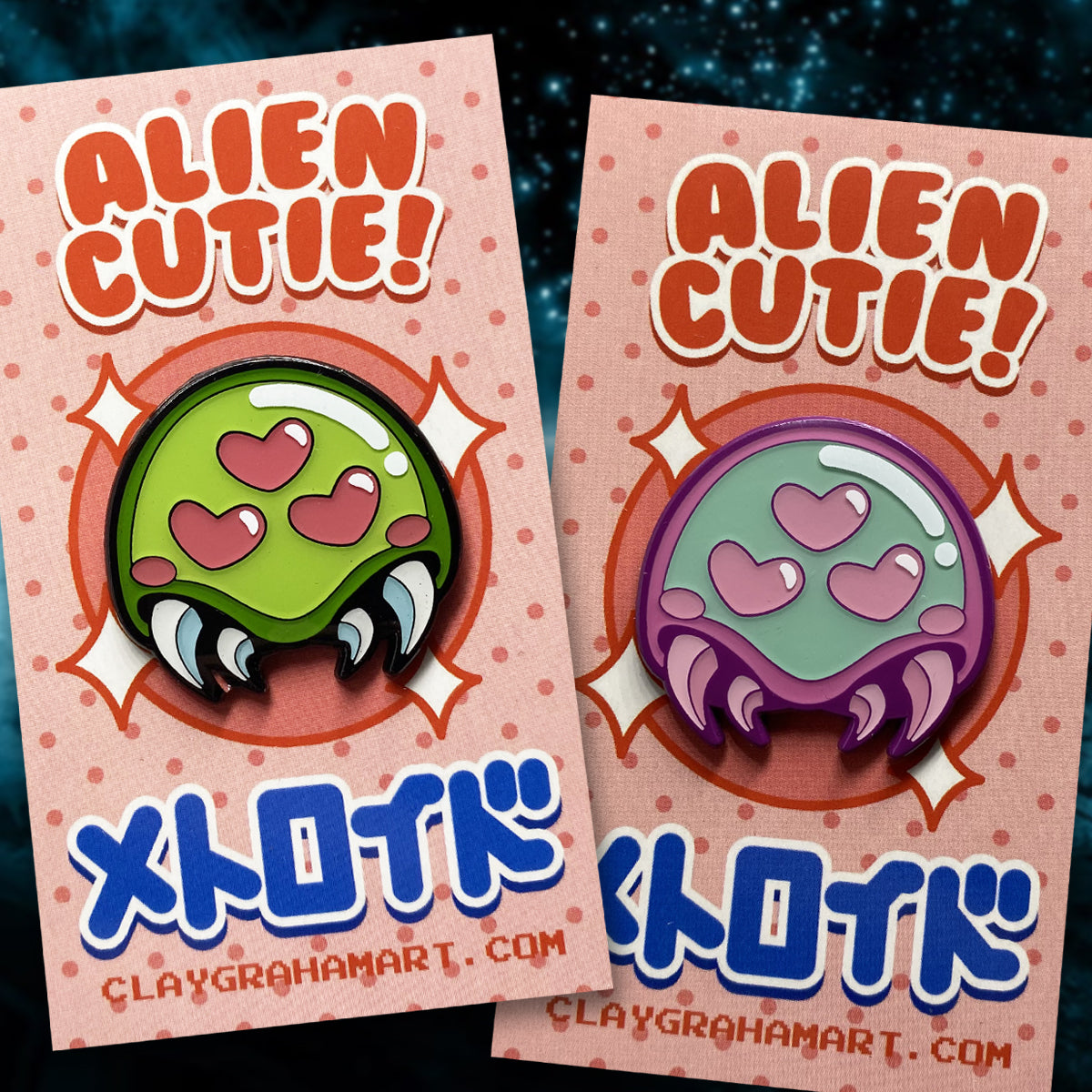 Alien Cutie 1.25" Soft Enamel Pin