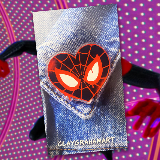 I <3 Miles 1.5" acrylic pin