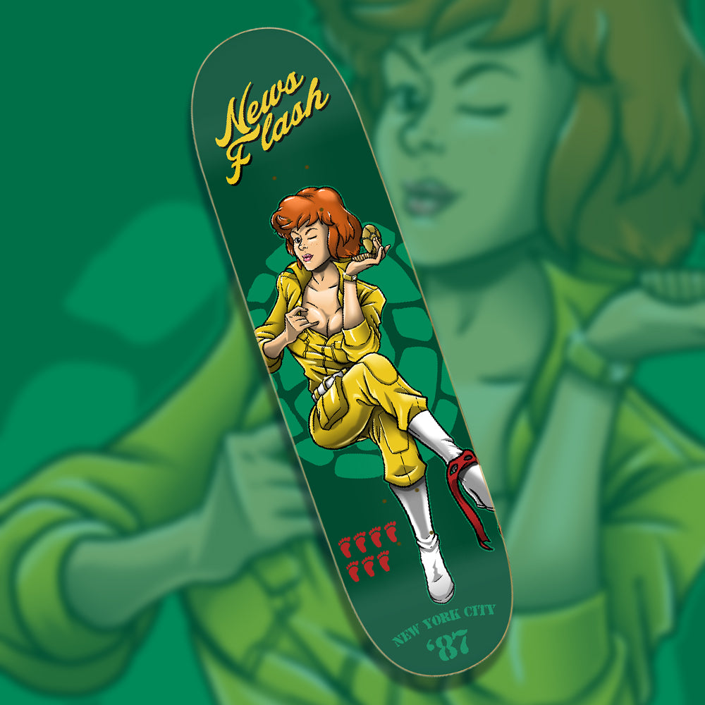 News Flash skate deck