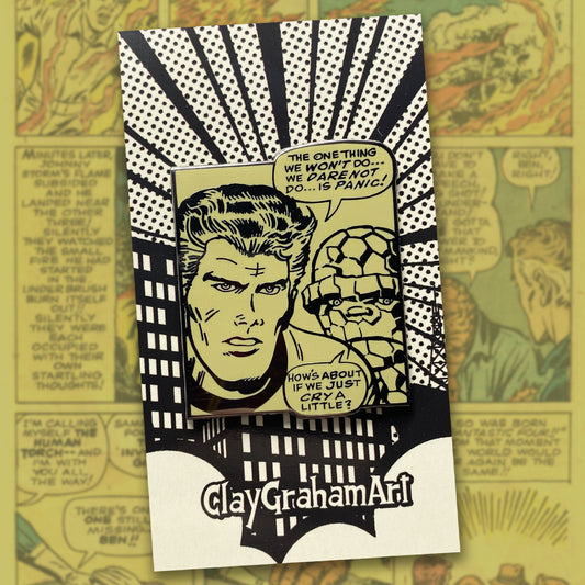 No Panic No Cry 1.75" hard enamel pin