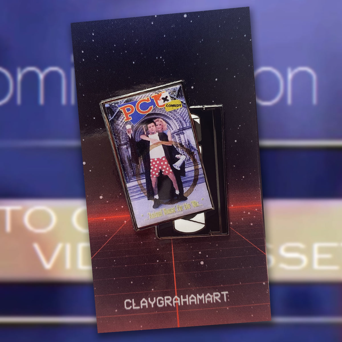 Now Available On VHS 1.75" hard enamel / digital offset pin