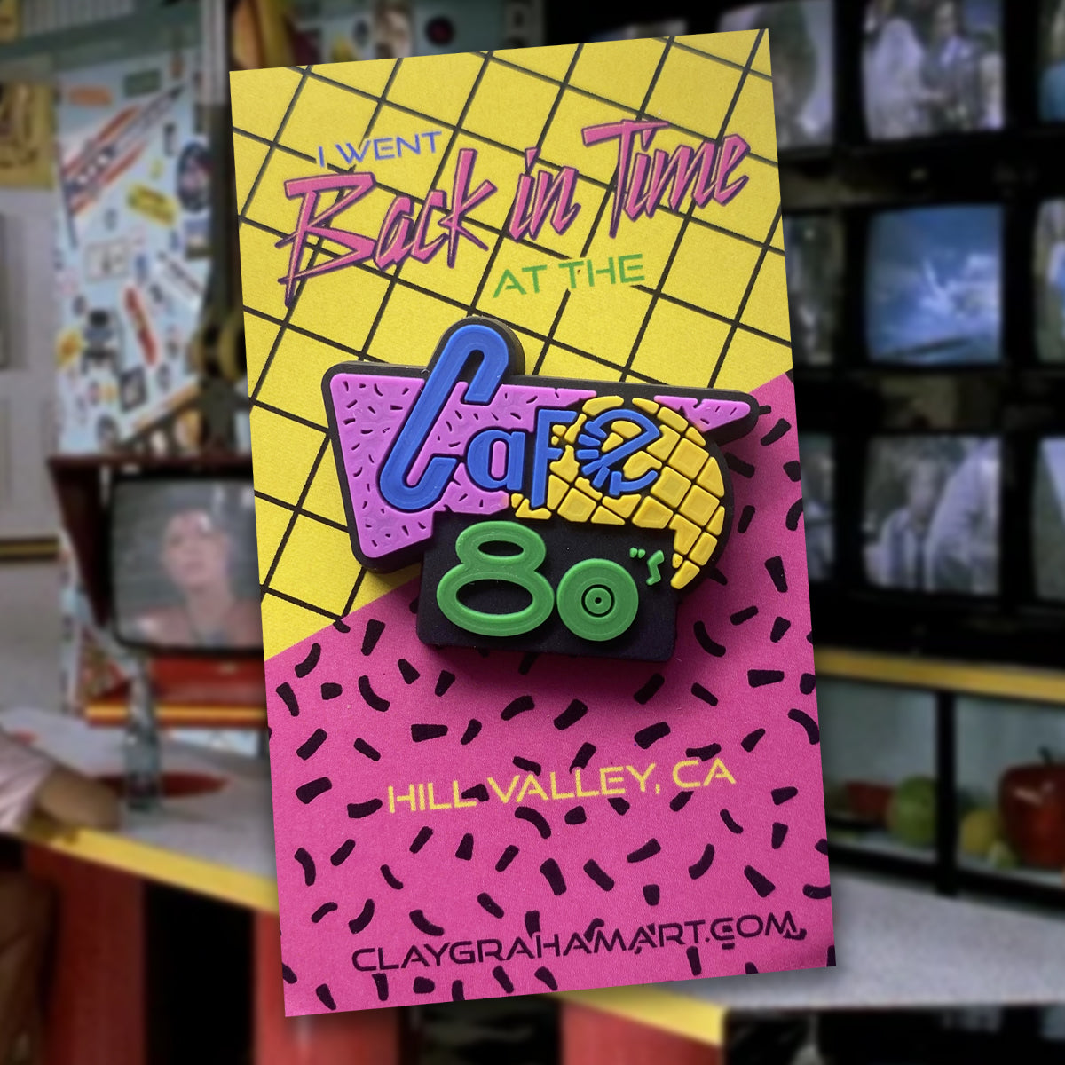 Cafe '80s 1.5" PVC pin