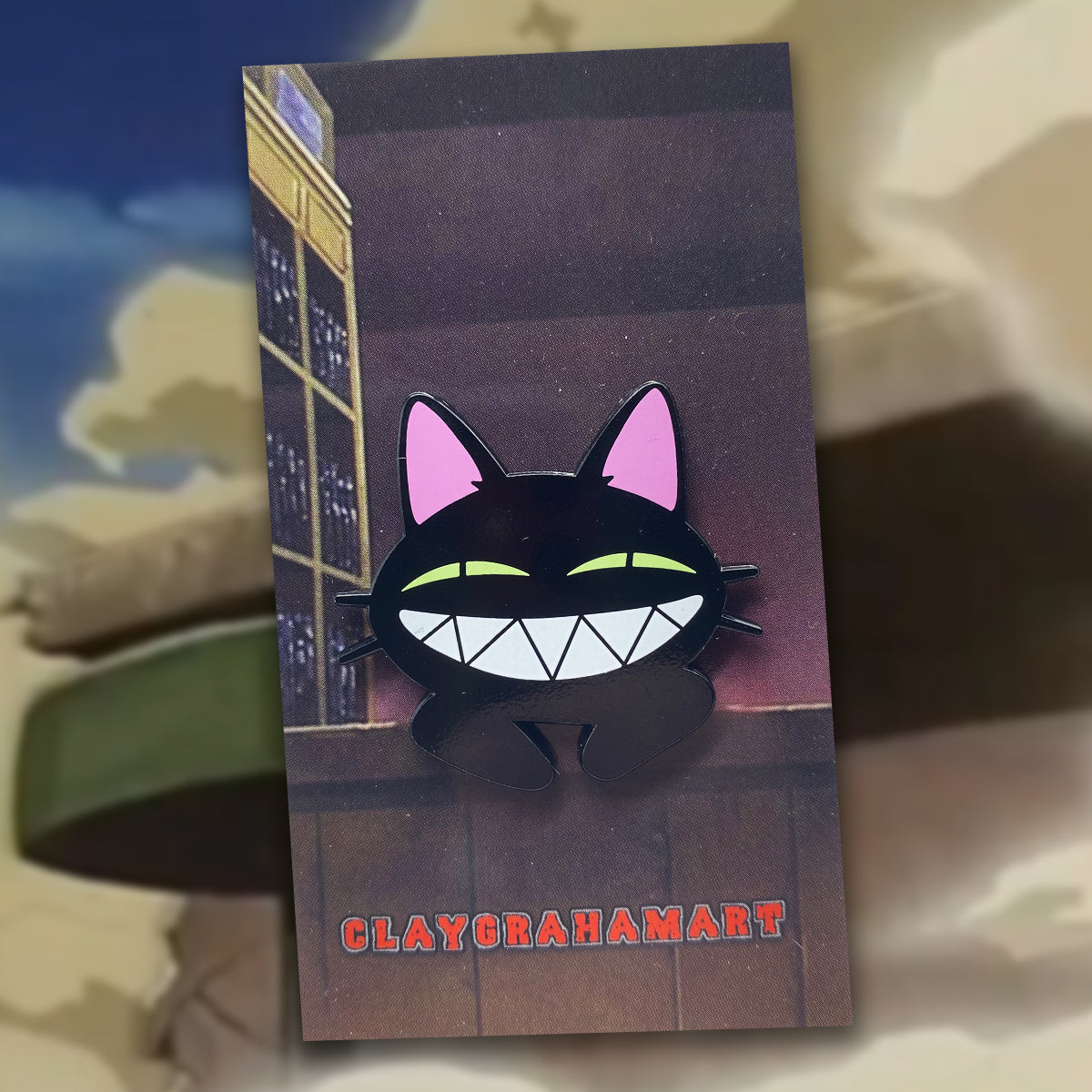 Kuroneko-Sama Peeker 1.5" Enamel Pin