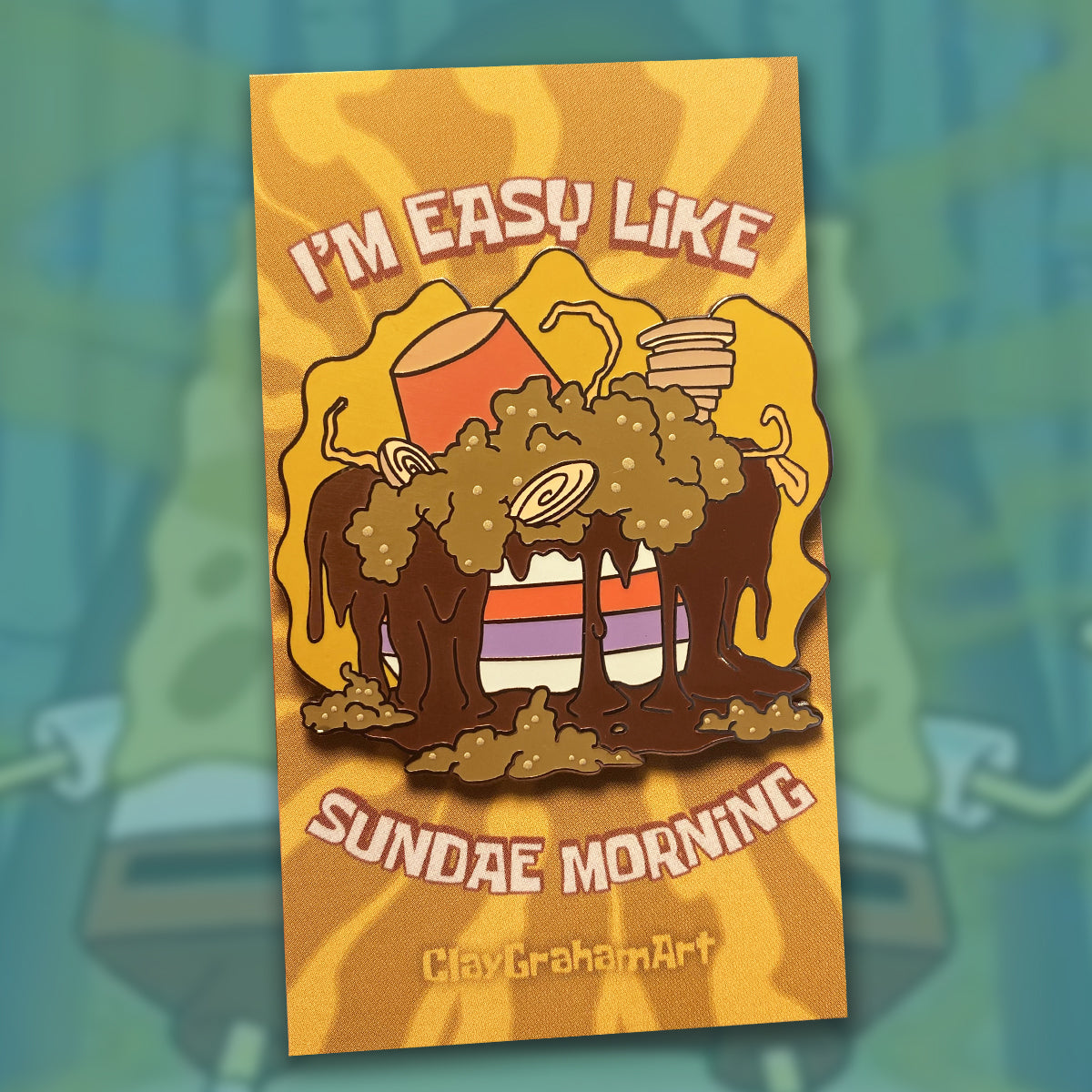 Sundae Morning 2" hard enamel pin