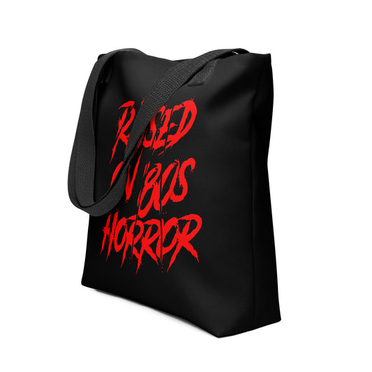 Raised on 80s Horror tote bag