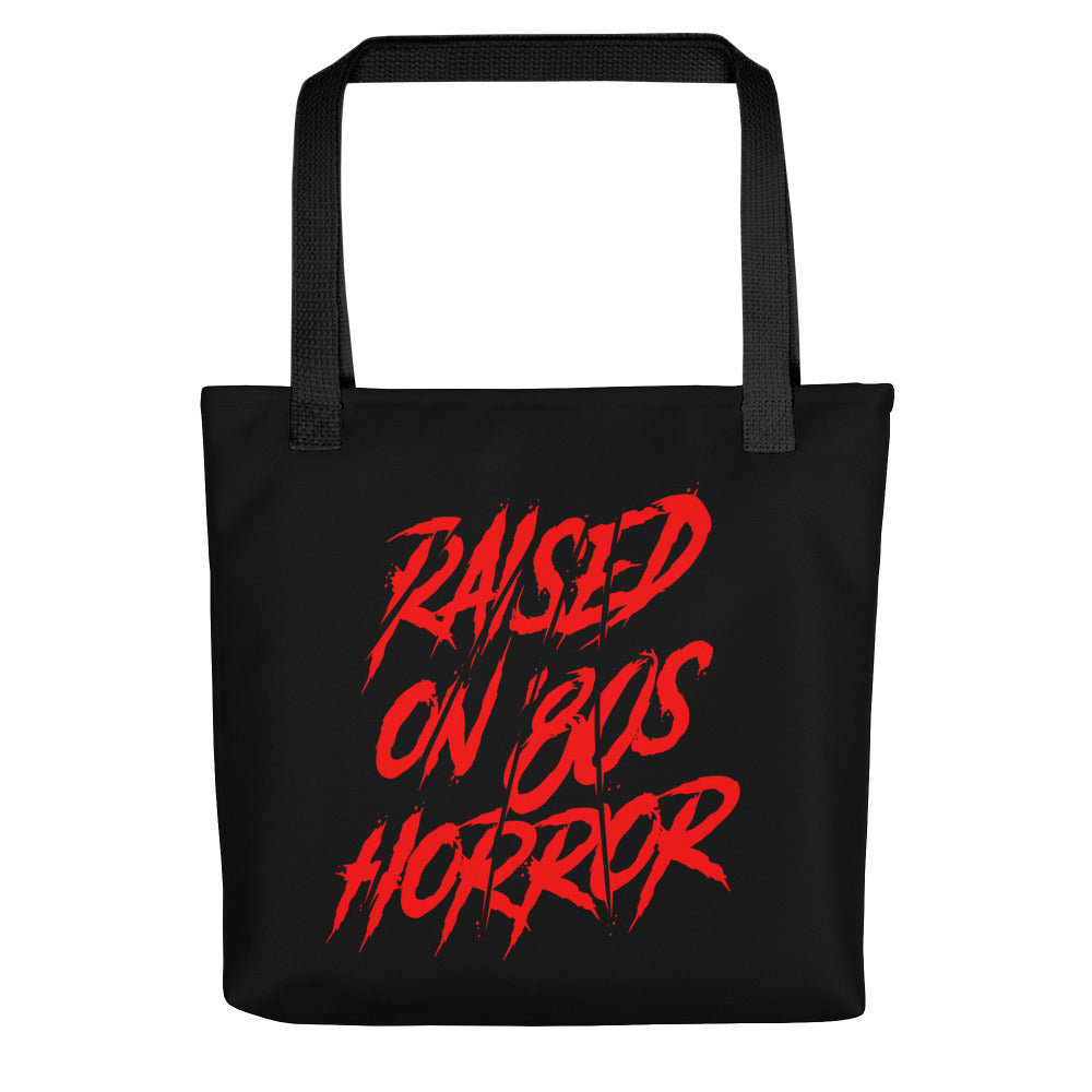 Raised on 80s Horror tote bag