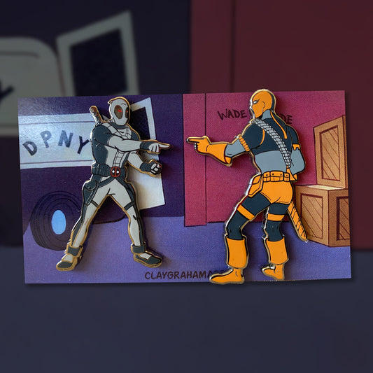 Wade Vs Slade 1.8" & 2" Hard Enamel Pin set