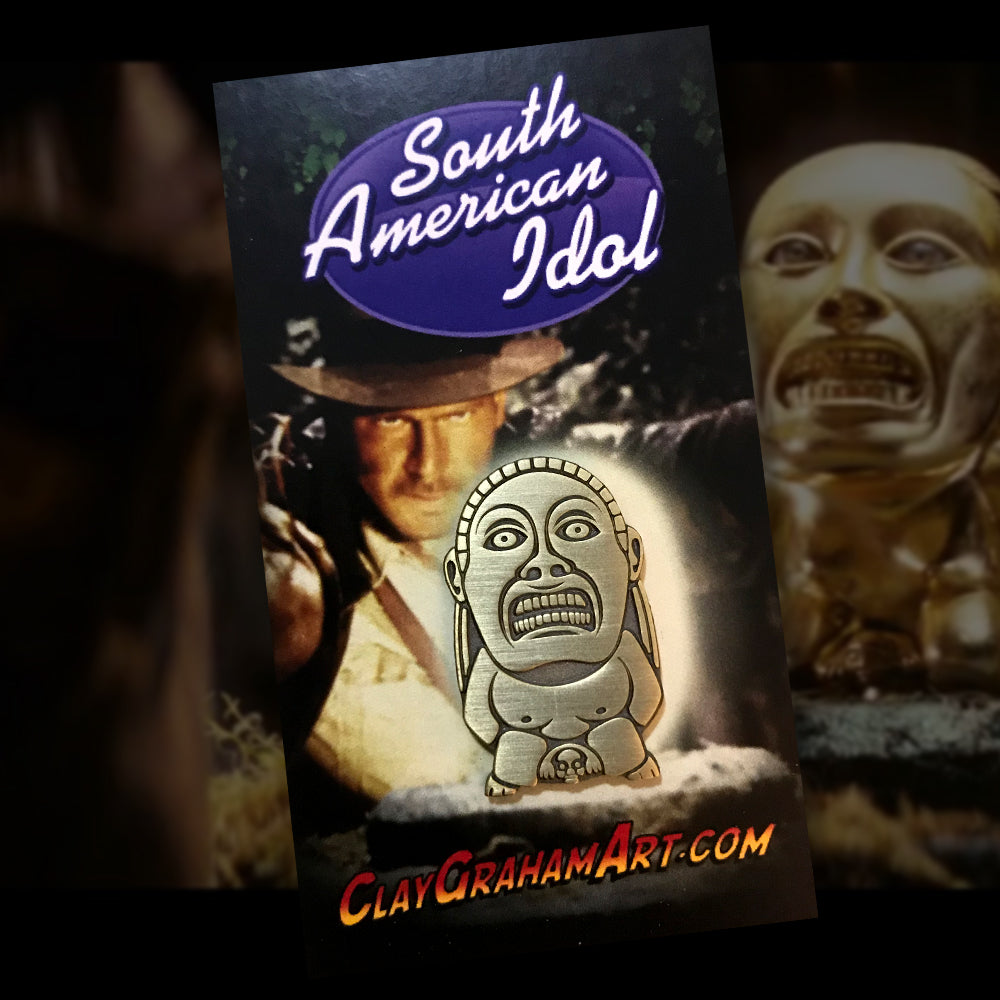 South American Idol 1.25" Die-struck Pin