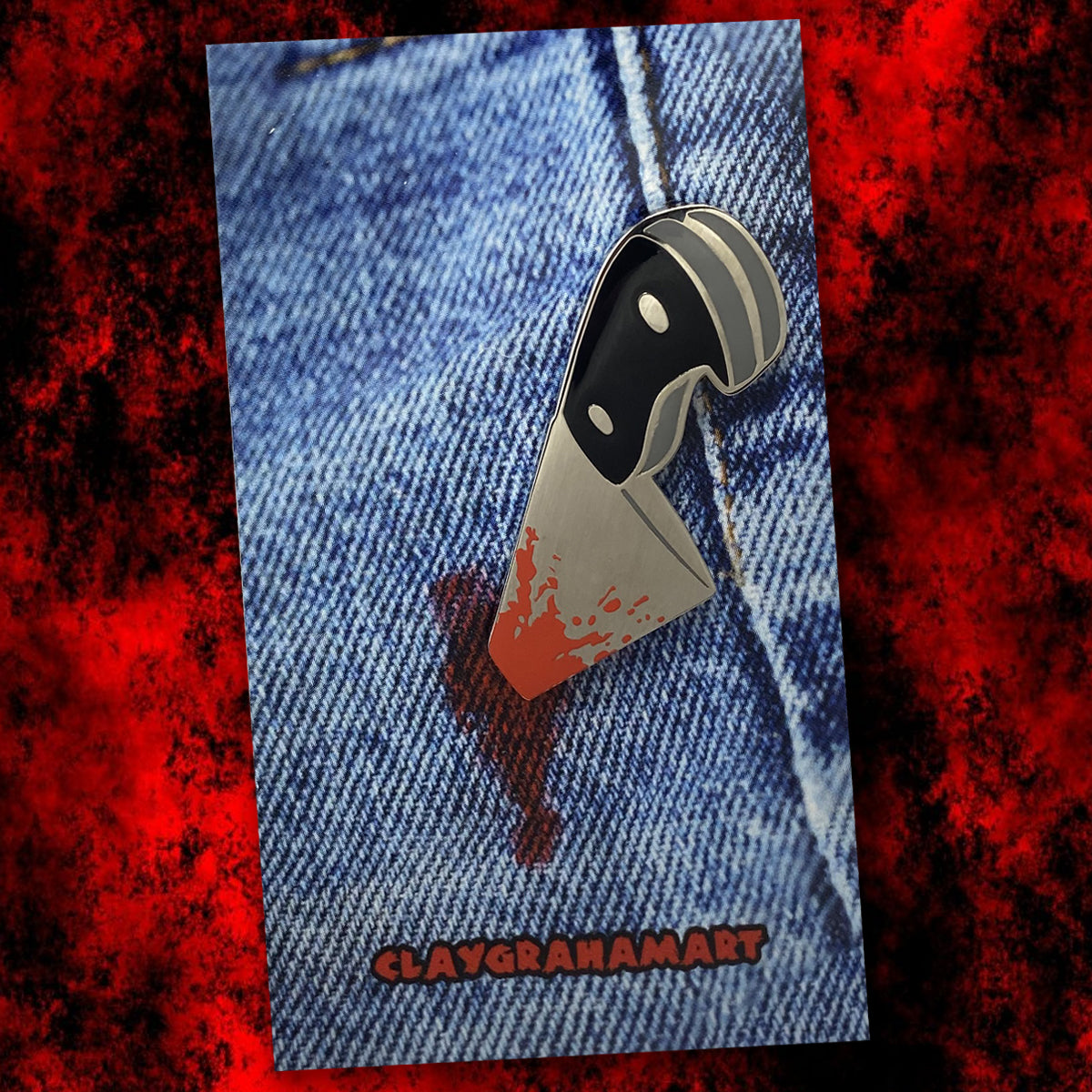 Knife To Meet You! 1.5" Hard Enamel Pin