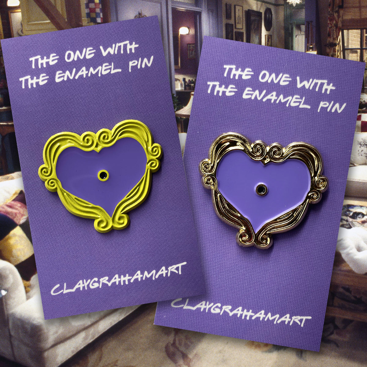 The One With the Enamel Pin 1.5" 3D molded Enamel Pin