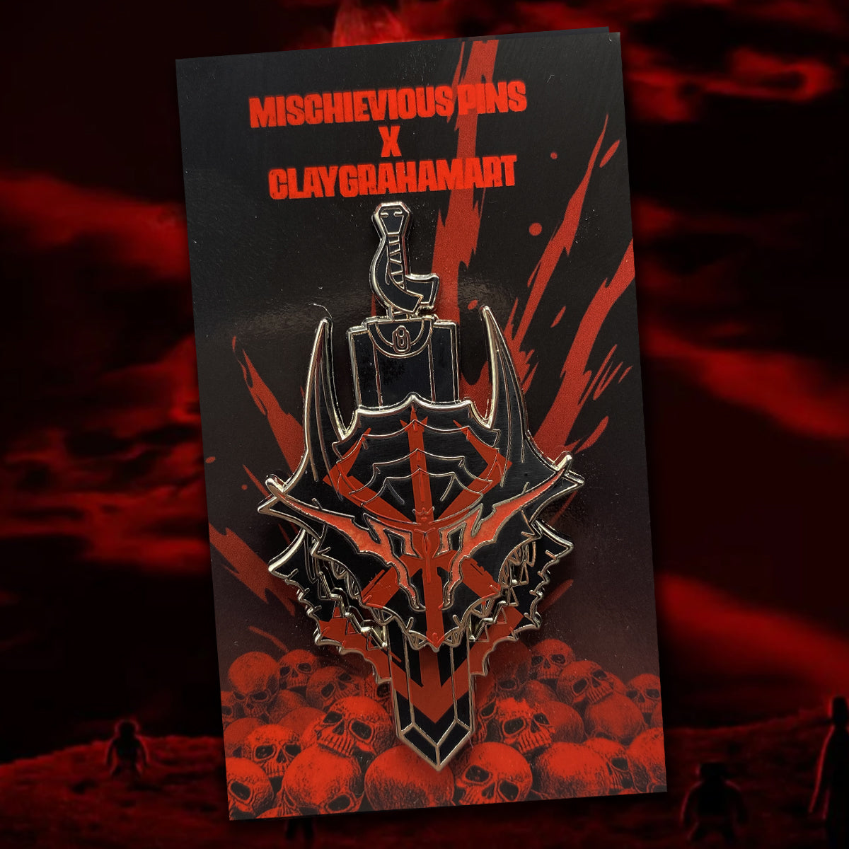 Berserker Slayer 2.5" Dual-Layer Hard Enamel Pin