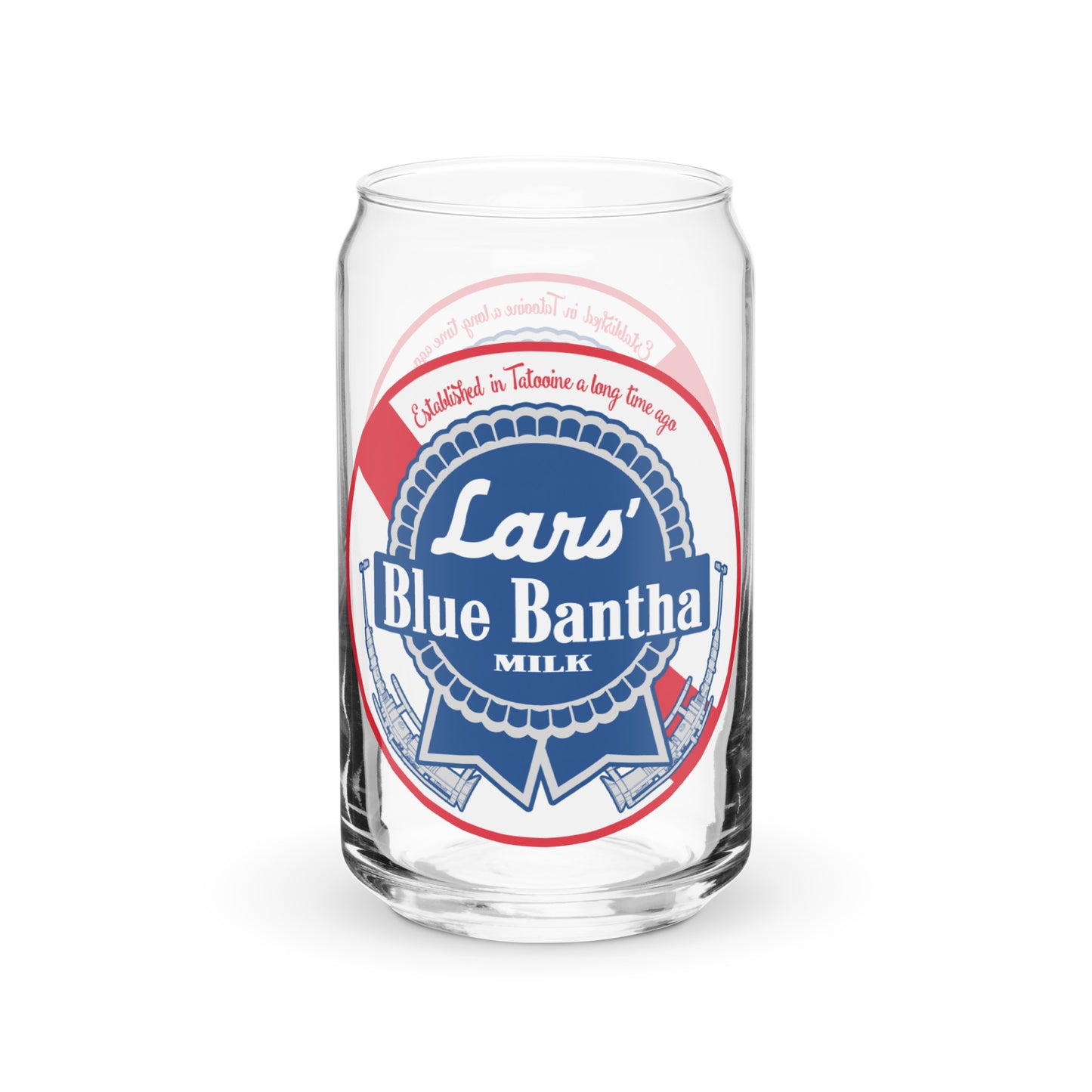 Lars' Blue Bantha Milk can-shaped glass