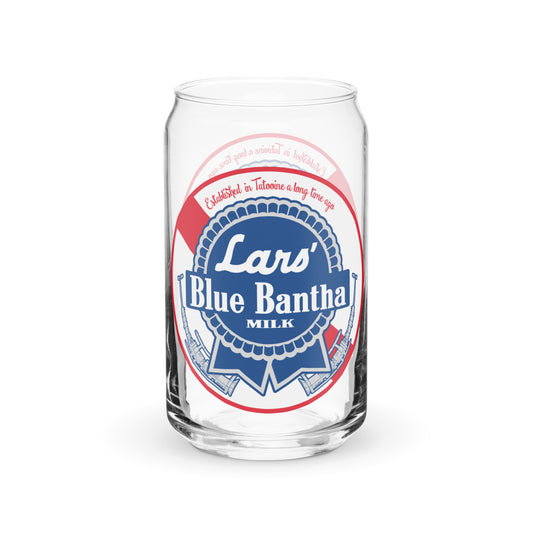 Lars' Blue Bantha Milk can-shaped glass