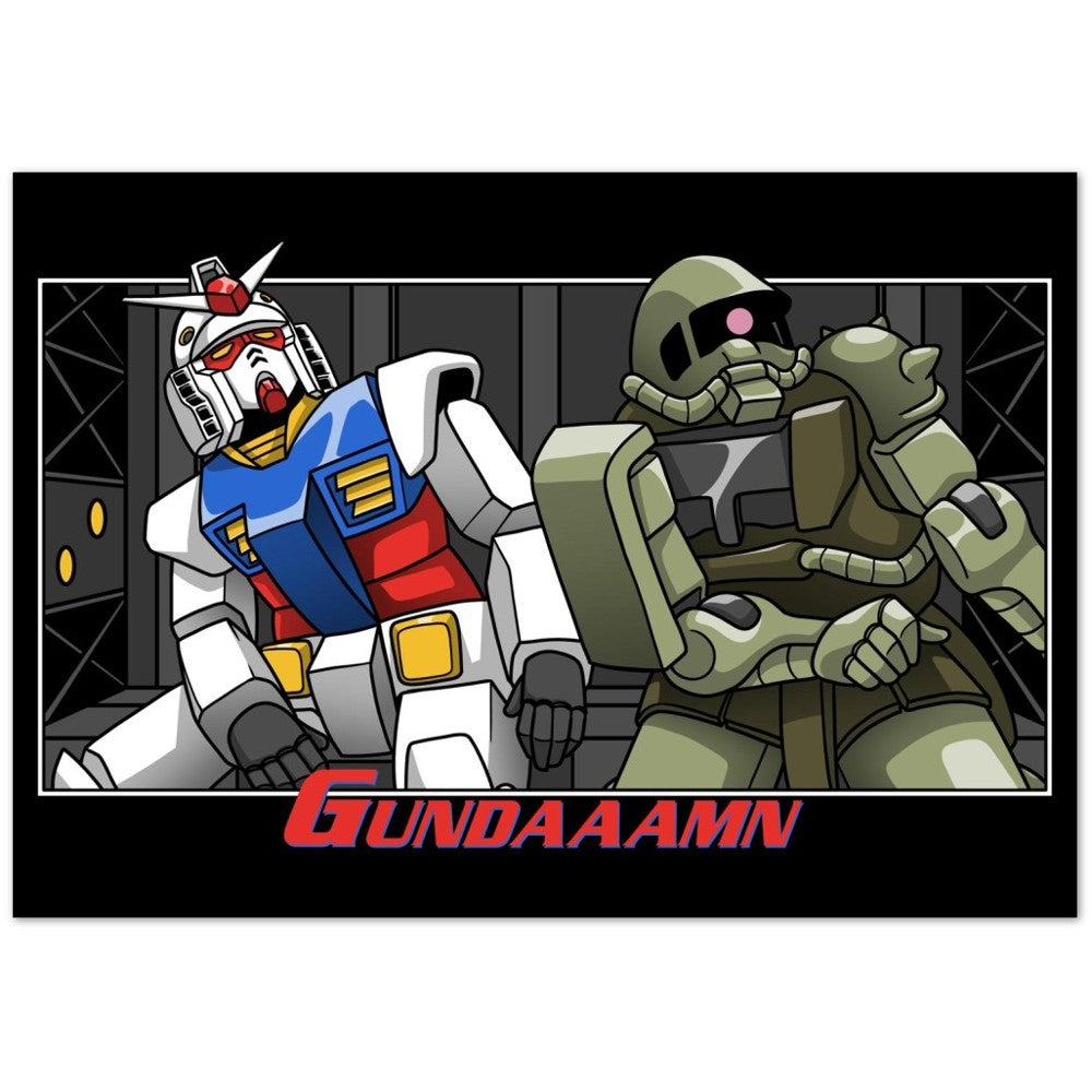 Gundaaamn semi-gloss poster