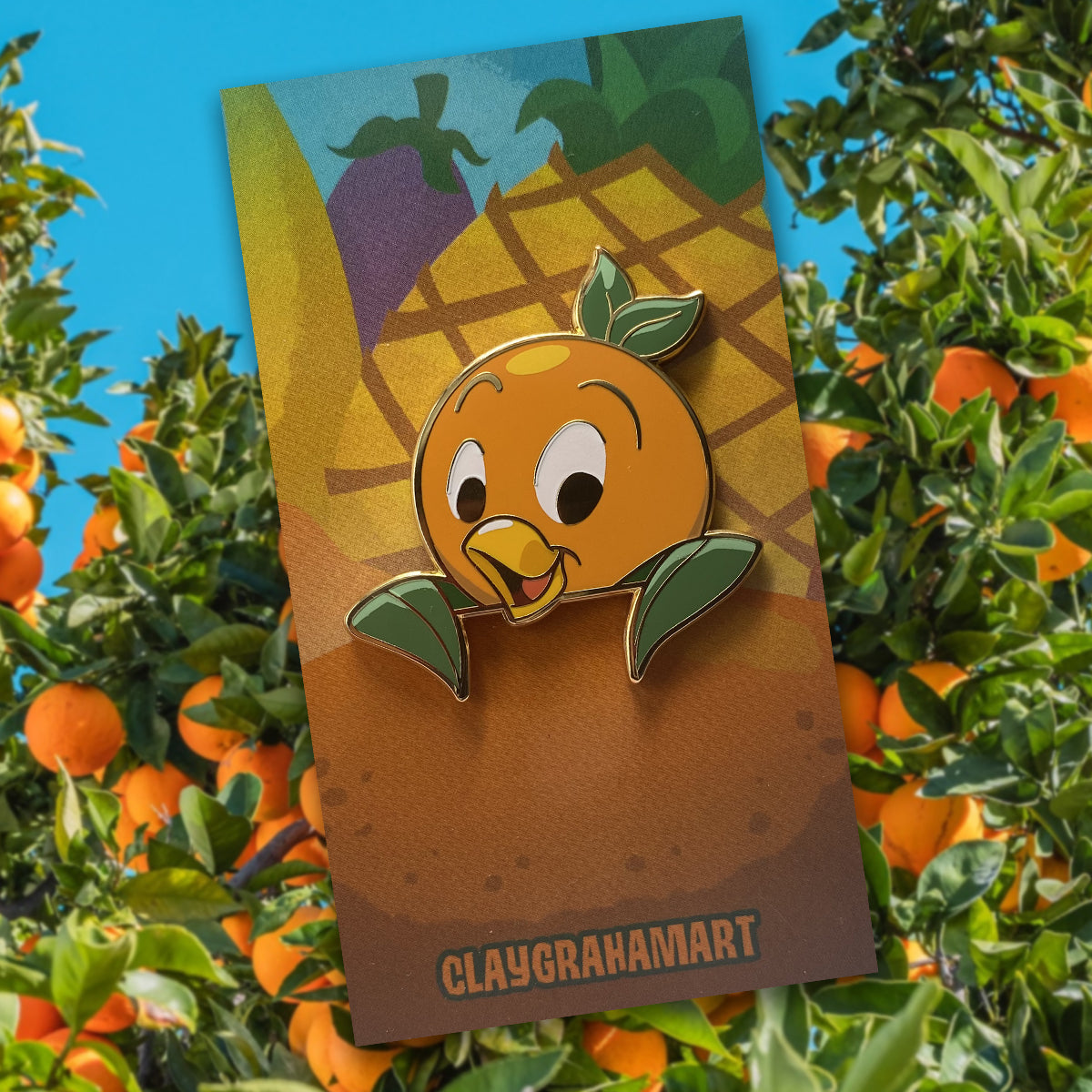 Orange B peeker 1.5" Hard Enamel Pin