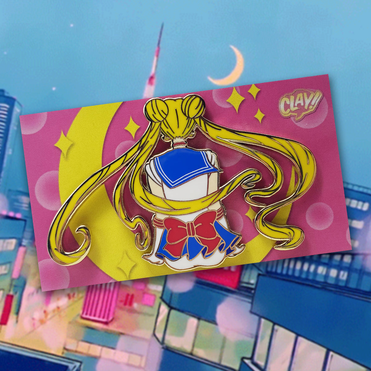 Sitter Moon 3" Hard Enamel Pin