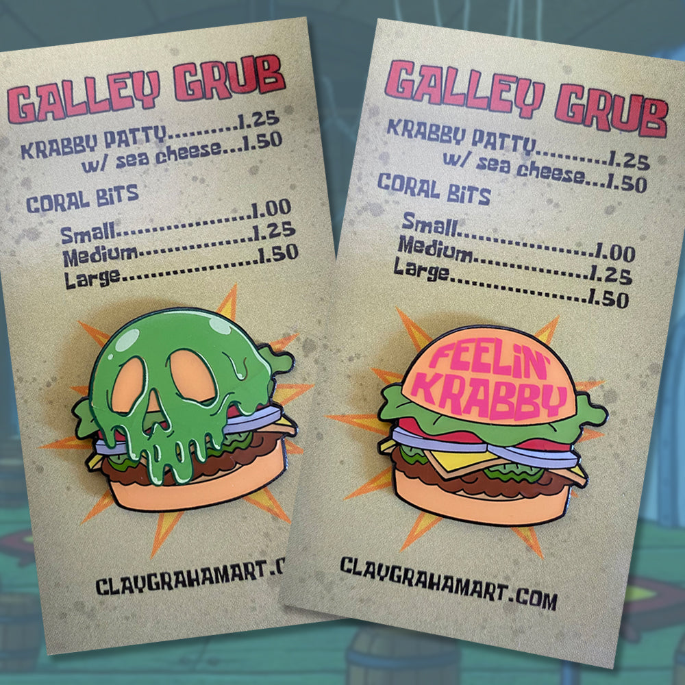 Hamburger Patty 1.25 enamel pin