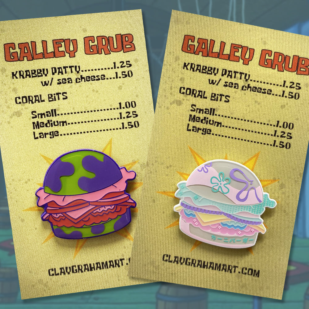 Hamburger Patty 1.25 enamel pin