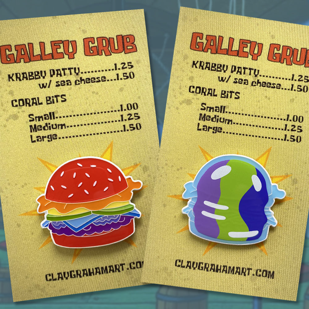 Hamburger Patty 1.25 enamel pin
