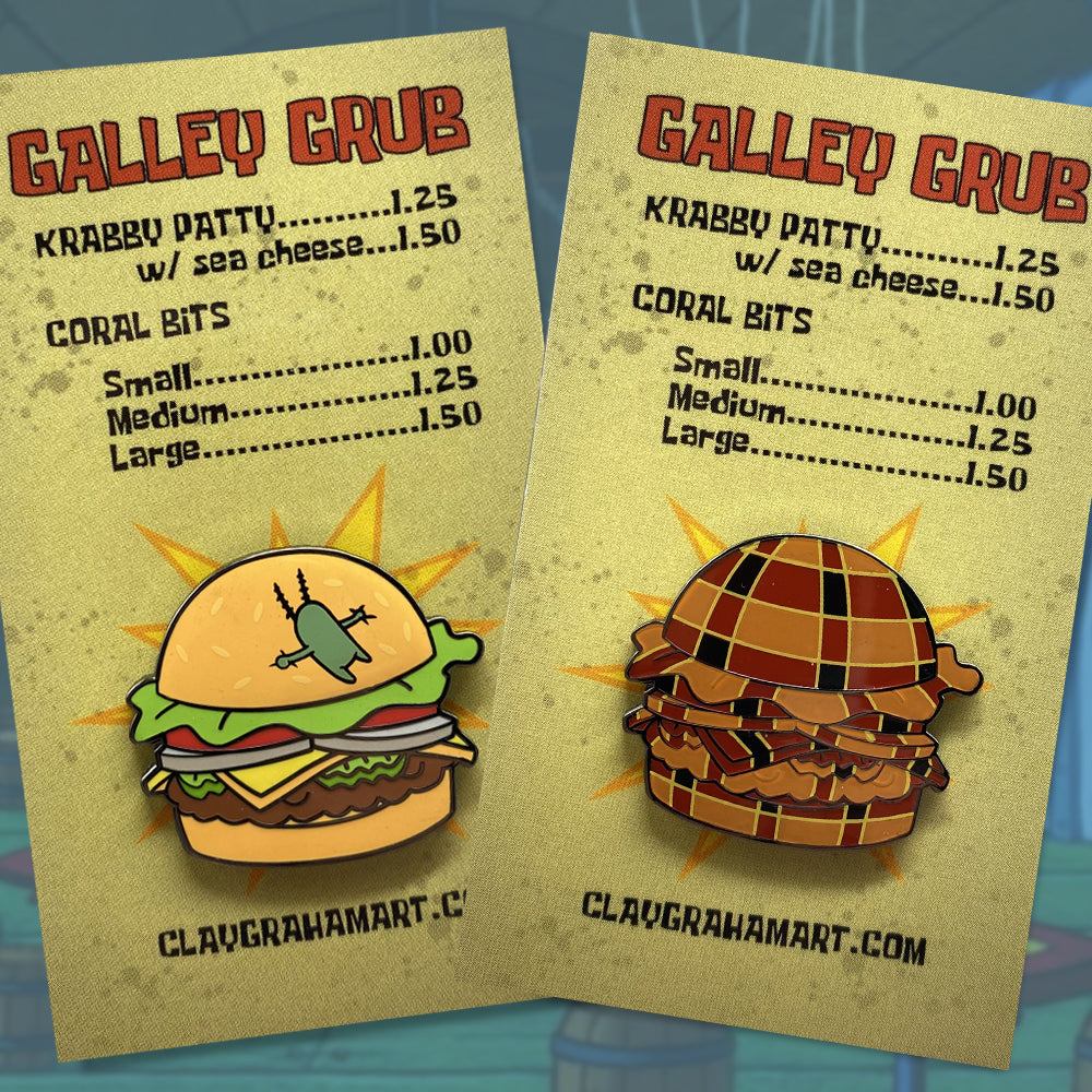Hamburger Patty 1.25 enamel pin