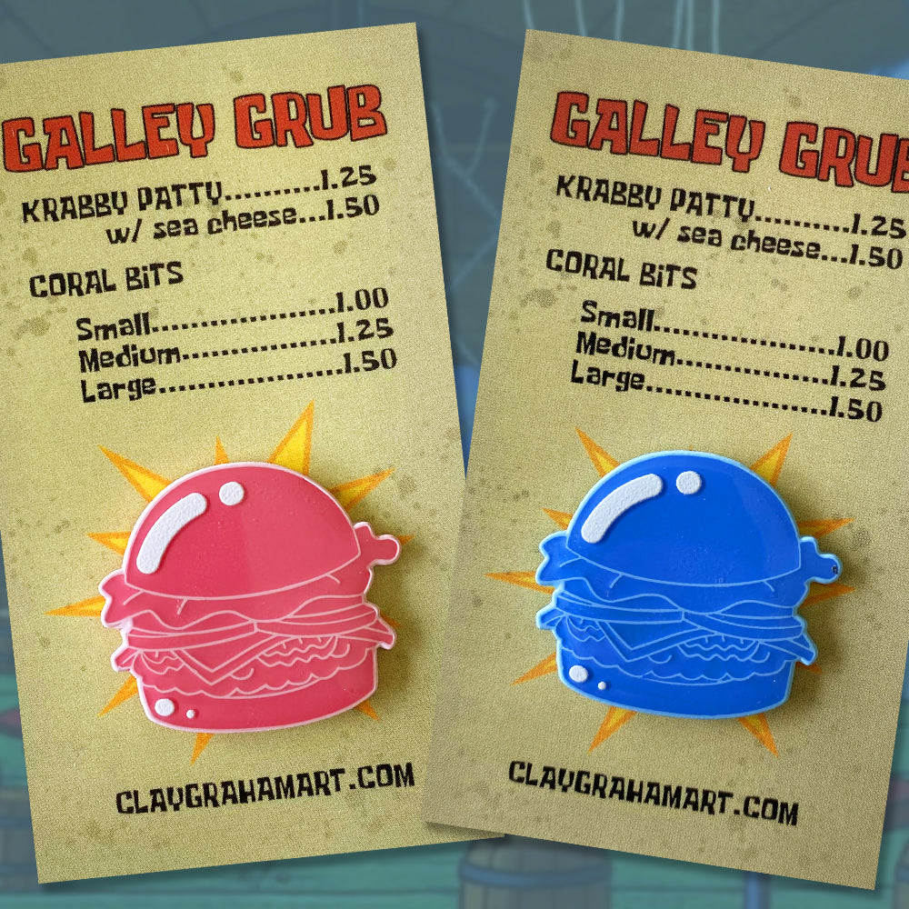 Hamburger Patty Blind Bag 1.25 enamel pin