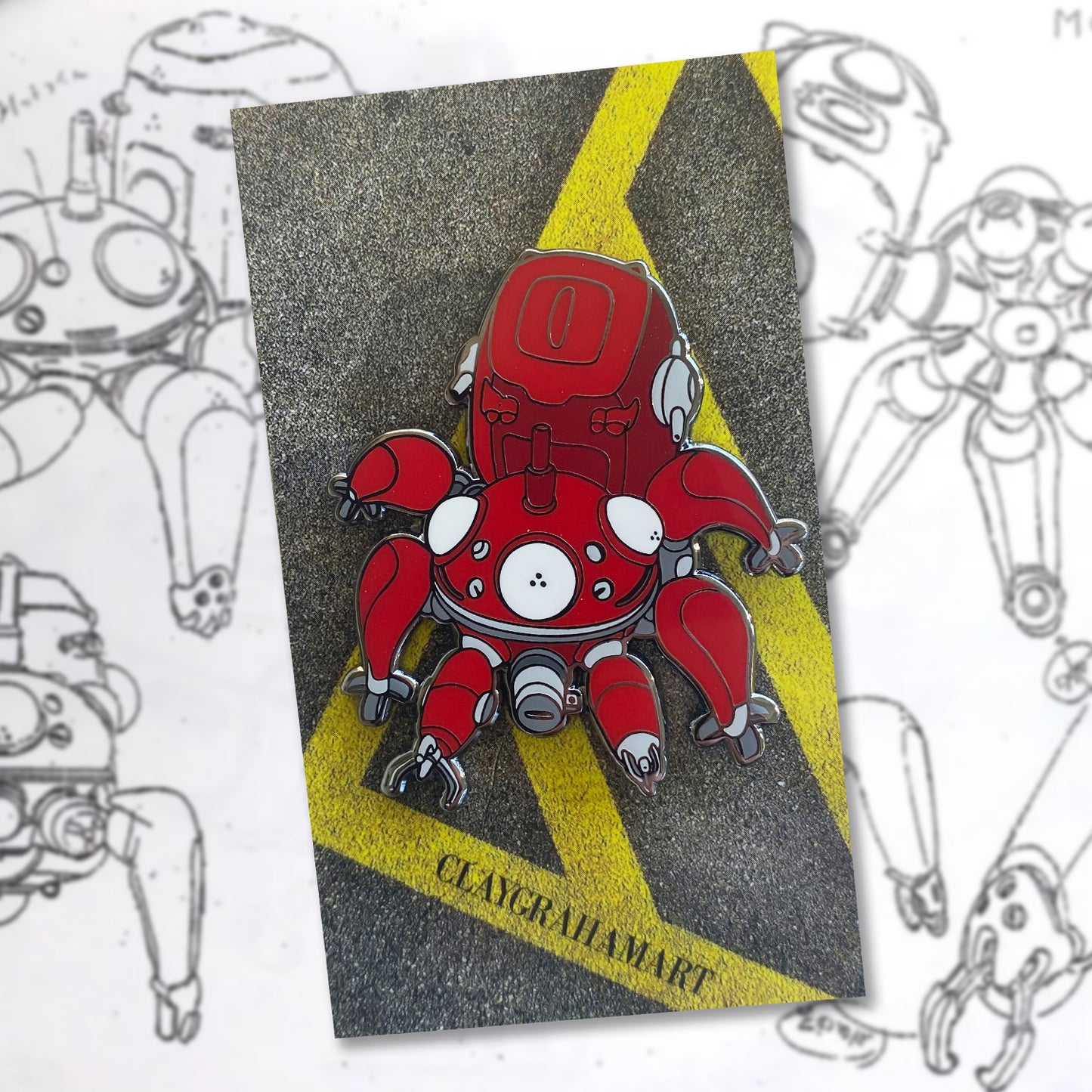 Tachikoma Crawler 2" Hard Enamel Pin
