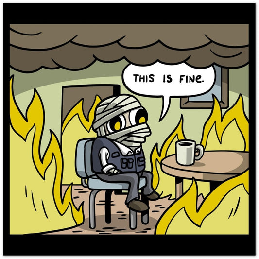 This Is Fine, Joshua Graham semi-gloss poster