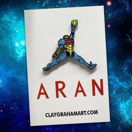 Air Samus 2" hard enamel pin