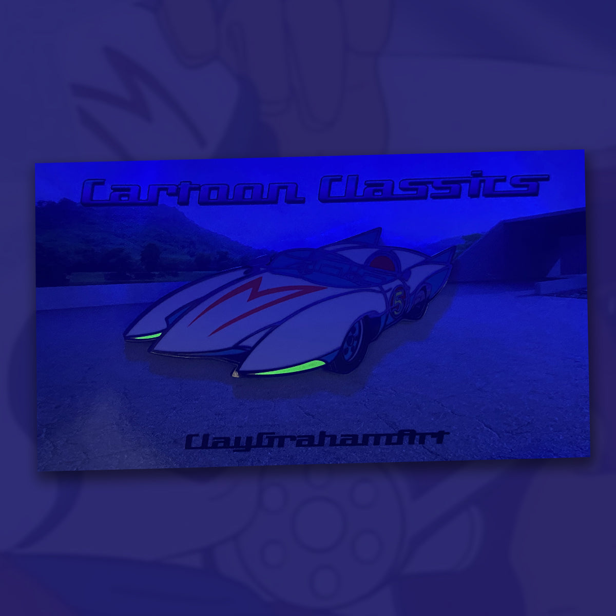 Cartoon Classics Mach 5 2" Hard Enamel Pin