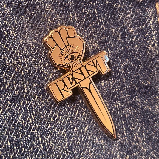 RESIST 1.5" Enamel Pin