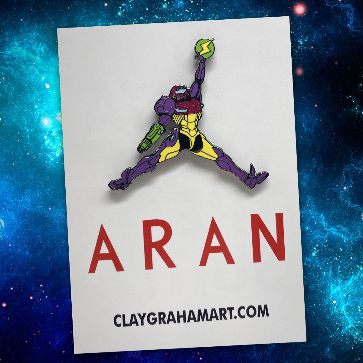 Air Samus 2" hard enamel pin