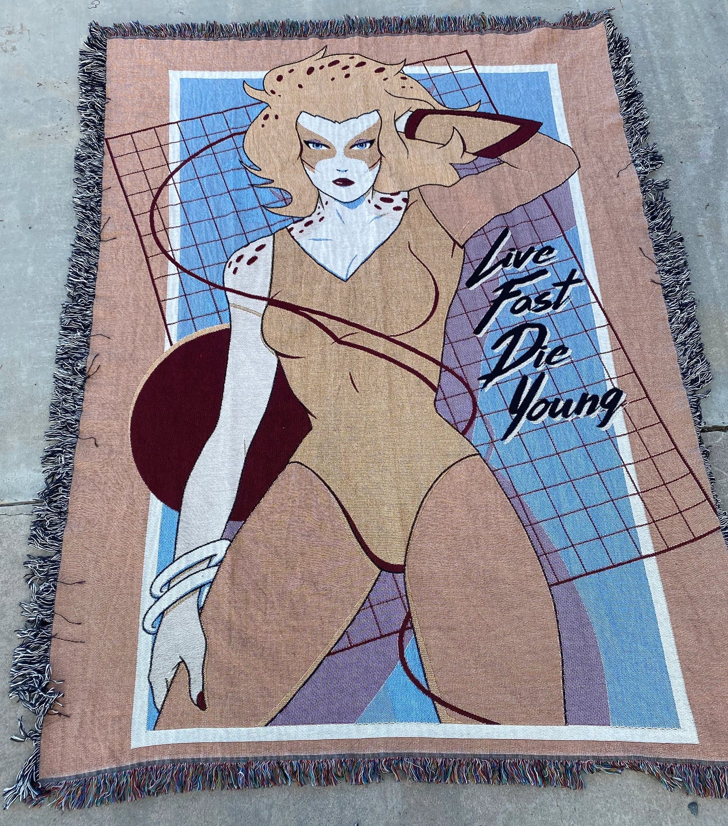 Live Fast, Die Young 60" x 80" woven blanket