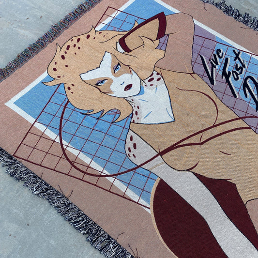 Live Fast, Die Young 60" x 80" woven blanket