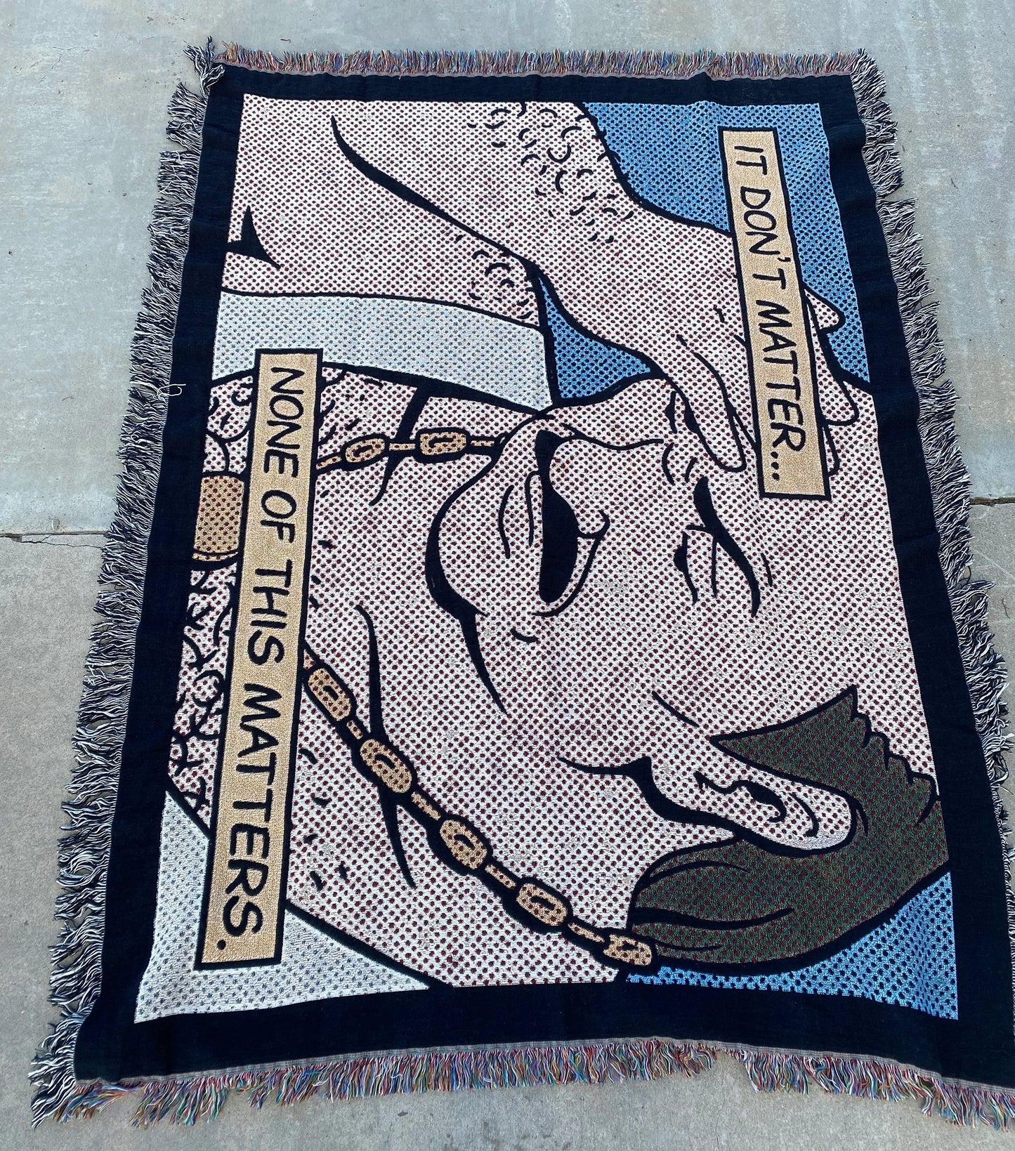 It Don't Matter Carl 80" X 60" Woven Blanket