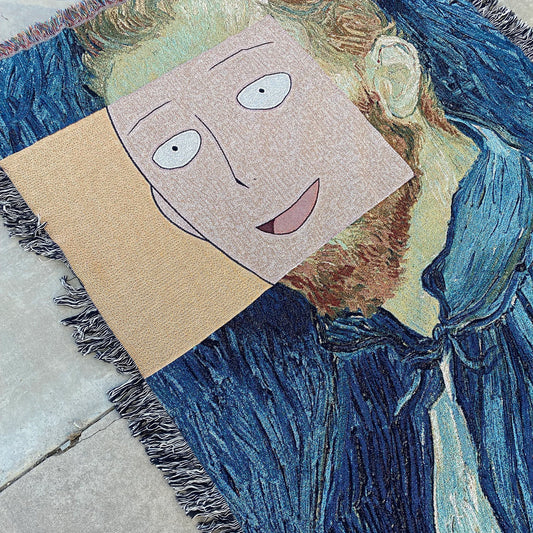 One Ear Man 60" x 80" woven blanket