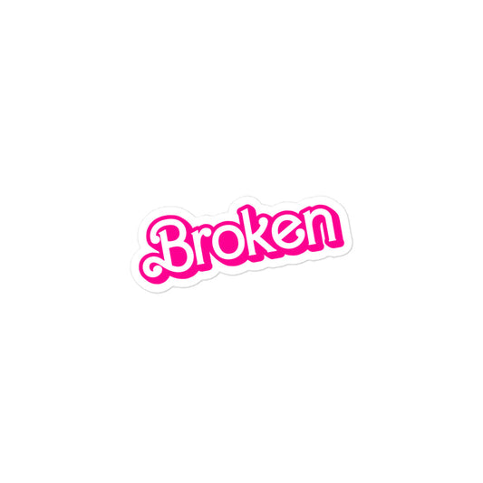 Broken vinyl sticker