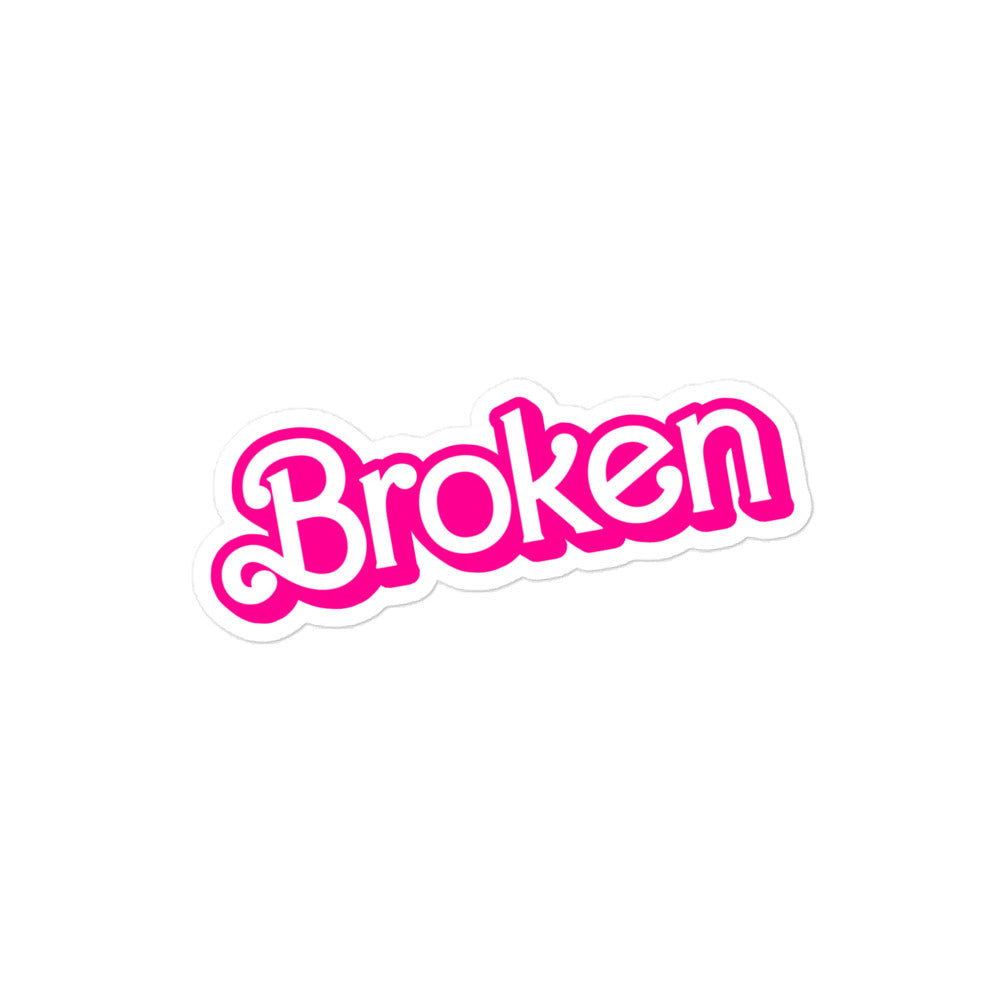 Broken vinyl sticker